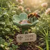 5er Set Bienen Tränke Garten, Insektentränke in Blumenform, Produktbild-Vorschau 3