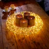 XXL LED Lichtkranz Gold 1000 Micro LEDs ⌀50cm Timer Innen Produktbild-Vorschau 3
