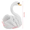 Pryskyřice simulace plovoucí bílé labutě Figurka Ornament Náhled obrázku produktu 8