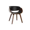 Miliboo - Design-Stuhl Schwarz und dunkles Holz Nussbaum Produktbild-Vorschau 3