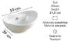 Lavabo da appoggio ovale in Vetroceramica bianca Anteprima dell’immagine prodotto 2