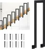Ikodm 85cm U-Form Treppengeländer Schwarz Ovalrohr Handlauf Produktbild-Vorschau 7