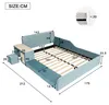 Merax Polsterbett 140x200 mit Schreibtisch und Hocker, Produktbild-Vorschau 7