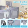 COSTWAY 207x145cm Laufstall Baby, Laufgitter mit Netz, Produktbild-Vorschau 6