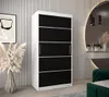 Kleiderschrank ENNI – Breite 100 cm, weiß / schwarz Produktbild-Vorschau 1