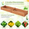 COSTWAY Podwyższona grządka ogrodowa z drewna, 240 x 60 x Podgląd zdjęcia produktu 7