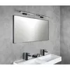 A modern bathroom vanity with a large mirror and two sinks. Anteprima dell’immagine prodotto