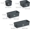 Set di 10 divisori per cassetti Relaxdays, inserti per Anteprima dell’immagine prodotto 5