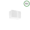 A white kitchen cabinet with a glossy finish is shown against a white background. A green circle with 'X1' inside is in the top right corner. Produktbild-Vorschau