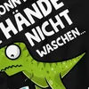 Herren T-Shirt Corona Dinosaurier Hände waschen T-Rex Produktbild-Vorschau 5