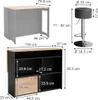 Barový stůl Vicco Dominic Zlatý dub power/antracit 116 x 37 Náhled obrázku produktu 3