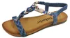 2 Go Fashion Ubah Damenschuhe Sandalen Flach Blau Freizeit Produktbild-Vorschau 3