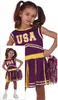 A young girl is shown wearing a cheerleader outfit, with a close-up inset image. Produktbild-Vorschau