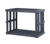 A dark gray wooden log rack is shown against a white background. Podgląd zdjęcia produktu