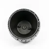 A top-down view of a black plant pot with a textured exterior, set against a white background. Náhľad obrázku produktu