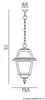 Lampe d'extérieur suspendue 72 x 19,5 cm 1xE27 noir IP43 Voir les images du produit 5