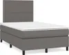 vidaXL Boxspringbett mit Matratze & LED Grau 120x190 cm Produktbild-Vorschau 2