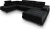 A black U-shaped sectional sofa is shown against a white background. Produktbild-Vorschau