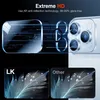 Marketing image showing a phone camera lens protector and a comparison of its clarity with another product. Produktbild-Vorschau