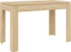 A light brown wooden dining table with two legs on each side, set against a white background. Produktbild-Vorschau