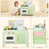 AIYAPLAY Kinderküche Spielküche mit Mikrowelle Spüle und Produktbild-Vorschau 3