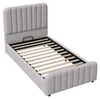 Letto imbottito idraulico Flieks, 90x200 cm, con spazio Anteprima dell’immagine prodotto 7