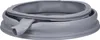 A gray rubber washing machine door seal is shown against a white background. Produktbild-Vorschau