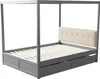 Letto a baldacchino Sweiko140x200 cm con ampi cassetti e Anteprima dell’immagine prodotto 7
