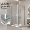 Duschkabine 75x75x185 cm Pendeltür/Scharniertür, Produktbild-Vorschau 16