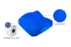 A blue cushion is shown with callouts indicating its texture and washability. Produktbild-Vorschau
