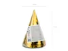 6 Partyhüte Gold aus Karton 16 cm - Einheitsgröße Produktbild-Vorschau 2
