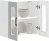 Hochwertig Küchen-Hängeschrank mit Glastür Kalmar Weiß Produktbild-Vorschau 4