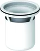 A white drain trap with a black seal. Produktbild-Vorschau