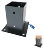GeZu Impex Aufschraubbodenhülse 121 x 121 mm Anthrazit Produktbild-Vorschau 1
