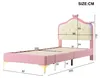 Merax Polsterbett Kinderbett 90x200 cm mit LED-Streifen und Produktbild-Vorschau 7