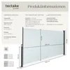tectake® boční markýza 160 x 300 cm, výsuvná, s navíjecím Náhled obrázku produktu 5