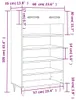 vidaXL Schuhschrank Schwarz 60x35x105 cm Holzwerkstoff Produktbild-Vorschau 8