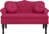 vidaXL Sitzbank mit Kissen Weinrot 120,5x65x75 cm Samt Produktbild-Vorschau 3