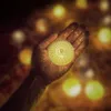 A hand holding a glowing spherical light. Náhled obrázku produktu