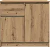 vidaXL Príborník so zásuvkou Artisan dub 71x35x65 cm Náhľad obrázku produktu 6