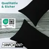 Jersey Kissenbezug 2er Set 40x80 cm 100% Baumwolle Schwarz Produktbild-Vorschau 3