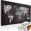 Vliesstoff Korkbild - Mundo  120x80 cm Karten k-C-0024-p-a Produktbild-Vorschau 1