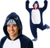 Kostium piżamy onesie kigurumi dla dorosłych rekin Podgląd zdjęcia produktu 1