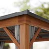 Pawilon ogrodowy 3x4 m w optyce drewna dach stalowy hardtop Podgląd zdjęcia produktu 9