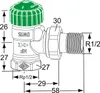 HEIMEIER Thermostat-Ventilunterteil Eclipse 300, Eckform, Produktbild-Vorschau 2