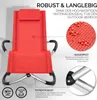 tillvex® Lettino da giardino rosso Lettino relax Lettino da Anteprima dell’immagine prodotto 4