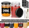 LZQKit de 12 bocaux en verre de 350 ml avec couvercle à Voir les images du produit 1