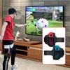 A person playing a video game on a large TV, with accessory products shown in an inset. Produktbild-Vorschau