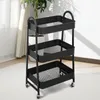 SVITA Chariot de service à roulettes 3 niveaux Chariot de Voir les images du produit 2
