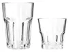 Two clear glass tumblers of different sizes are shown side-by-side against a white background. Náhled obrázku produktu